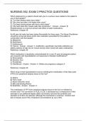 NURSING 552: EXAM 3 PRACTICE QUESTIONS