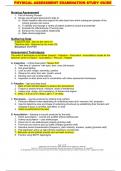 PHYSICAL ASSESSMENT EXAMINATION STUDY GUIDE
