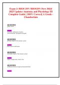 Exam 2: BIOS 255 / BIOS255 (New 2024/ 2025 Update) Anatomy and Physiology III  Complete Guide | 100% Correct| A Grade Chamberlain