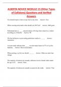 ALBERTA NOVICE MODULE 15 (Other Types  of Collisions) Questions and Verified  Answers