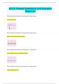 ACLS Pretest Questions and Answers  Rated A+