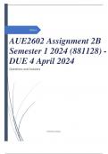 AUE2602 Assignment 2B Semester 1 2024 (881128) - DUE 4 April 2024