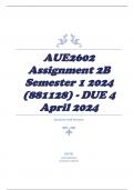 AUE2602 Assignment 2B  Semester 1 2024 (881128) - DUE 4 April 2024