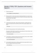 Module 6 TESOLTEFL Questions and Answers Rated A