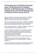 ATI Nursing Care of Children Proctored  exam, ATI Nursing Care of Children  Practice A, RN Nursing Care of Children  Practice 2019 A ATI, ATI RN Nursing Care  of Children Online Practice 2019 B