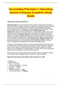 Accounting Principles I: Operating Assets  Complete Study Guide