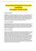 Accounting Principles II: Current Liabilities  Complete Study Guide