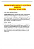 Accounting Principles II: Long-Term Liabilities Complete Study Guide