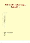 NIH Stroke Scale Group A Patient 1-6