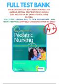 Test bank For Davis Advantage for Pediatric Nursing 3rd Edition by Kathryn Rudd; 9781719645706, All Chapters 1-22 