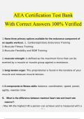 AEA Certification Test Bank With Correct Answers 100% Verified(2023/2024)