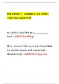 Fire Fighter 1 - Chapter 8 Fire Fighter  Tools and Equipment