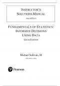 Solution Manual For Fundamentals of Statistics, 6th Edition by Michael Sullivan