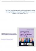 Test Bank for Davis Advantage for Psychiatric Mental Health  Nursing, 10th Edition, Karyn I. Morgan, Mary C. Townsend  Chapter 1-43|Complete Guide A+