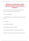 HCPCS Level II Exam Actual  Questions with Correct Answers  Graded A+