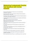 Networking Fundamentals Practice Test Questions with Correct Answers