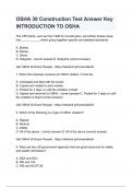 OSHA 30 Construction Test Answer Key INTRODUCTION TO OSHA