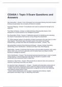 CDASA I Topic 5 Exam Questions and Answers 2024