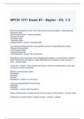 SPCH 1311 Exam #1 - Saylor - Ch. 1-3 Questions and Answers 2024