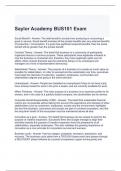 Saylor Academy BUS101 Exam with Verified Answers