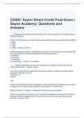 CS402 Saylor Direct Credit Final Exam - Saylor Academy- Questions and Answers 2024 - Graded A