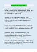 GEOG 101 Introduction Questions and answers latest update