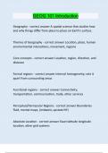 GEOG 101 Introduction Questions and answers latest update