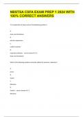 NBSTSA CSFA EXAM PREP 1 2024 WITH 100% CORRECT ANSWERS