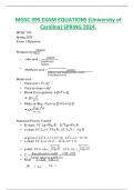 MGSC 395 EXAM EQUATIONS (University of  Carolina) SPRING 2024.