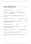 NCRC EXAM STUDY Guide Questions And Answers Graded A+.