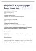 Alcohol and drug awareness program practice exam questions with 100% correct answers 2024