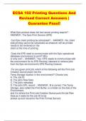 ECSA 102 Printing Questions And  Revised Correct Answers |  Guarantee Pass!!