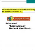 Shadow Health Advanced Pharmacology Student Handbook V 1.3.