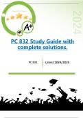 PC 832 Study Guide with complete solutions | Latest 2024/2025