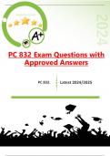 PC 832 Exam Questions with Approved Answers | Latest 2024/2025