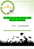 PC 832 Arrest Pre-Exam with Correct Answers | Latest 2024/2025