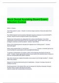 Mock Dental Assisting Board Exam - Infection Control Questions and Answers 2024