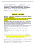 CIS CHAPTER EXAM (Latest 2024)|Which one of the following statements does not apply to the database approach? a. Database systems have data independence; that is, the data and the programs are maintained separately, except during processing 