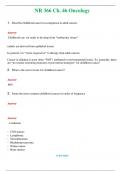 NR 366 Ch. 46 Oncology  (Latest 2024 / 2025) Questions & Answers with rationales