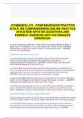   (COMBINED) ATI - COMPREHENSIVE PRACTICE 2019 A, RN COMPREHENSIVE ONLINE PRACTICE 2019 B NGN WITH 300 QUESTIONS AND CORRECT ANSWERS WITH RATIONALES GRADED|A+