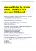 Appian Senior Developer Exam Expert verified questions and answers 100% pass