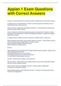 Appian 1 Exam Questions with Correct Answers