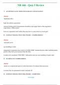 NR 446 - Quiz 5 Review  (Latest 2024 / 2025) Questions & Answers with rationales