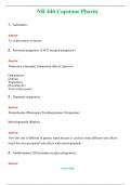 NR 446 Capstone Pharm  (Latest 2024 / 2025) Questions & Answers with rationales