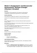 NR 305 Week 3 Assignment; Cardiovascular Assessment Michael Granger (iHuman)(Graded)