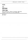 AQA AS HISTORY 7041/2M Wars and Welfare: Britain in Transition, 1906–1957 Component 2M Society in Crisis, 1906–1929 Mark scheme June 2023