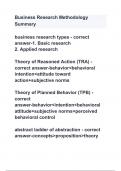 Business Research Methodology Summary