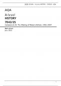 AQA A-level HISTORY 7042/2S Component 2S The Making of Modern Britain, 1951–2007 Mark scheme June 2023