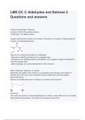 LMR OC 3: Aldehydes and Ketones 2 Questions and answers