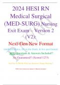 2024 HESI RN Medical Surgical (MED-SURG) Nursing Exit Exam – Version 2 (V2): Next-Gen New Format - ALL Questions & Answers Included!!